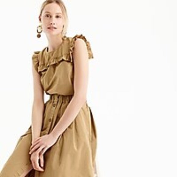 J. Crew Tops - J. Crew Ruffle Bib Top in Emerald Green
